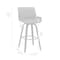 Armen Living Tyler 26" Counter Height Swivel Gray Faux Leather and Black Wood Bar Stool LCTYBAGRBL26 - alternate 8